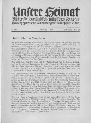 Saarlautern - Saarlouis.