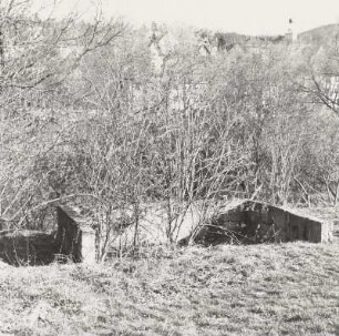 Reste der alten Camsdorfer Brücke (1912 abgebrochen)