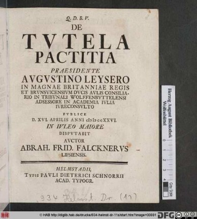 De Tvtela Pactitia