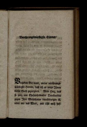Verehrungswürdigste Gönner
