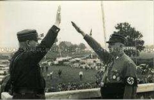 Ernst Röhm und Wilhelm Schepmann auf dem NSDAP-Gautag und SA-Westfalentreffen
