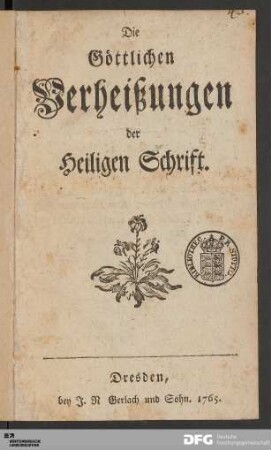 Die Göttlichen Verheißungen der Heiligen Schrift