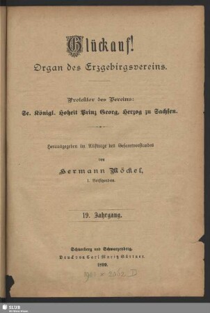 19.1899: Glückauf : Zeitschrift des Erzgebirgsvereins