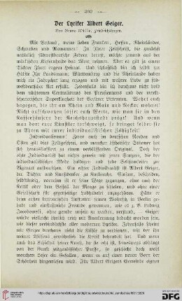1: Der Lyriker Albert Geiger