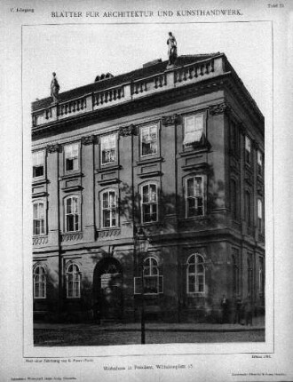 Tafel 73: Wohnhaus in Potsdam, Wilhelmsplatz 15