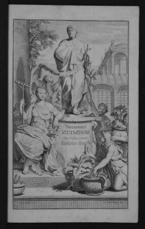 Zwinger, Theodor: Theatrum Botanicum, Frontispiz