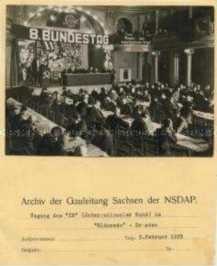 Tagung des Internationalen Bundes (der Opfer des Krieges und der Arbeit ?) in Dresden