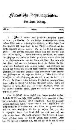 Das Alumnat des Joachimsthalschen Gymnasiums zu Berlin