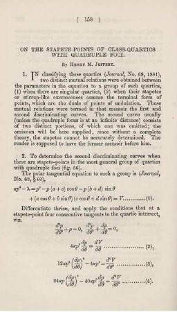 On the stapete-points of class-quadrics with quadruple foci.
