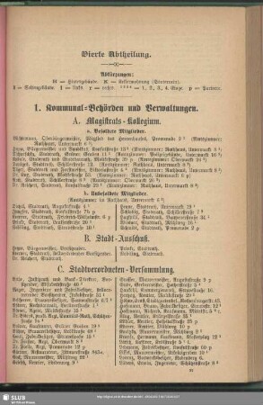 1. Kommunal-Behörden und Verwaltungen