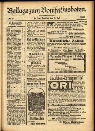 Zweite Ausgabe vom Sonntag, den 06. Juli 1902.