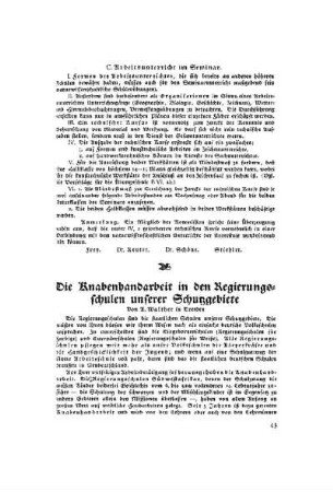 Die Knabenhandarbeit in den Regierungsschulen unserer Schutzgebiete