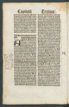 De labore et oratione sacerdotum Capitulum tercium