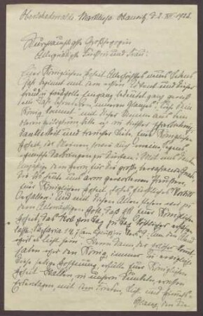 Schreiben von Elisabeth von Esebeck an Großherzogin Luise von Baden; Einkommensangelegenheiten