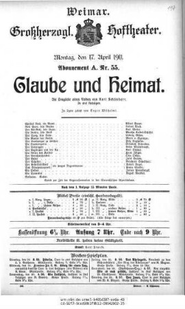 Glaube und Heimat