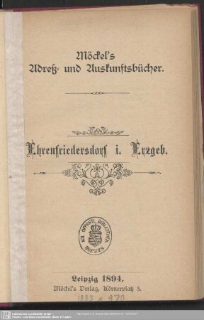 1894: Ehrenfriedersdorf i. Erzgeb.