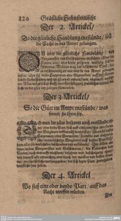 Der 4. Artickel. Wo sich eine oder beyde Part/ auff das Recht werffen würden.