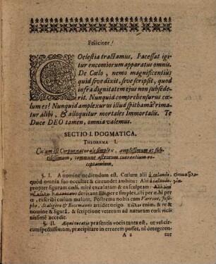 Ex physicis disputationem publicam de coelo