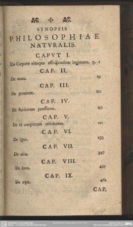 Synopsis Philosophiae Naturalis