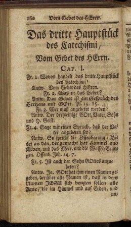 Das dritte Hauptstück des Catechismi, Vom Gebet des Herrn.