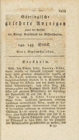 1820, 144/145: Stück