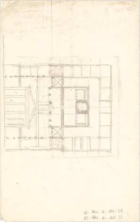 Thiersch, August ; Transformationsstationen, Masttransformatoren, Entwürfe - Teilgrundriss