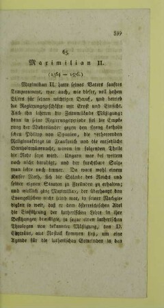 65. Maximilian II. (1564 - 1576.)