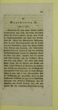 65. Maximilian II. (1564 - 1576.)