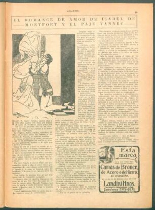 El romance de amor de Isabel de Montfort y el paje Yannec
