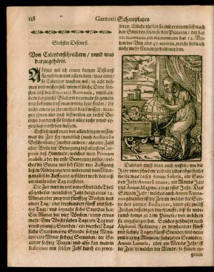 Sechster Discurß. Von Calenderschreibern/ unnd was darzu gehöret.