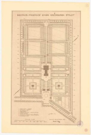 Friedhof: Grundriss 1:1000