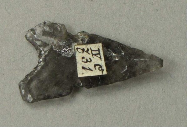 Arrowhead made from obsidian