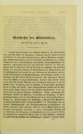 Geschichte des Mittelalters