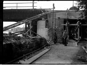 Ulm Donaubrücke: Bau der Pfeiler und Widerlager