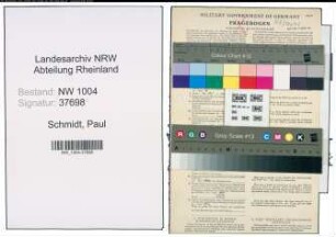 Entnazifizierung Paul Schmidt , geb. 15.08.1890 (Lehrer)