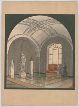 Thiersch, Friedrich von; München; Kunstverein, Umbau - Bildhauer - Saal (Perspektive)