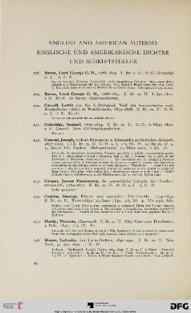 Englische und amerikanische Dichter und Schriftsteller (Nr. 228-245)