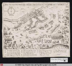 Abris der Vöstung Hadtwan, von den Christen Belegert und Eröbert, den 3. Septemb. A: 1596