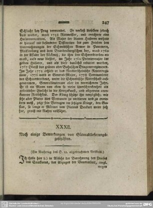 XXXII. Noch einige Bemerkungen von Güterablieferungsgeschäften