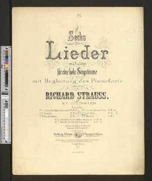 No. 5: Nur Muth : von A. F. von Schack; für eine hohe Singstimme mit Begleitung des Pianoforte; op. 17