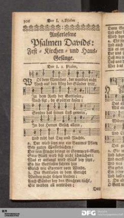 Außerlesene Psalme Davids: Fest- Kirchen- und Haus-Gesänge