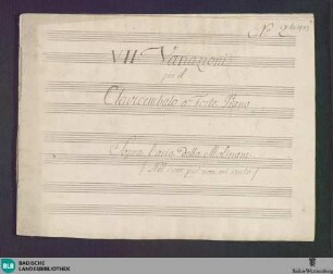 Variations - Don Mus.Ms. 1943 : cemb; G