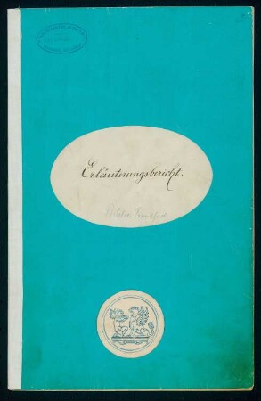 Gebäude für die Vereinigten Großherzoglichen Sammlungen (Kunst, Münzen, Bibliothek, Naturwissenschaften), Karlsruhe: Erläuterungsbericht, 18 S.