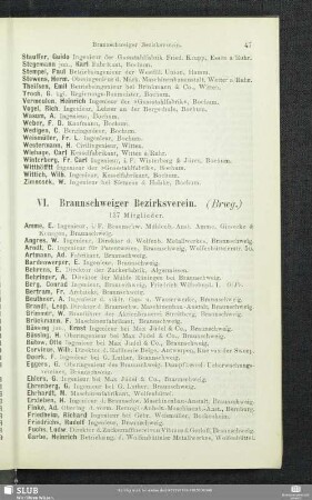 VI. Braunschweiger Bezirksverein.