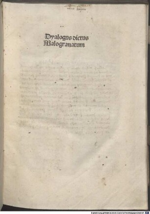 Dialogus dictus Malogranatum