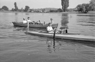 Wallhausen: am Bodensee; Paddel- und Zweisitzer Boot