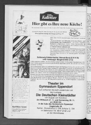 Schleswig-Holsteinischer Heimat-Bund (S H H B) und Hamburger Bürgervereine (Z A)
