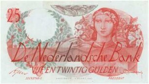 Geldschein, 25 Gulden, 19.3.1947