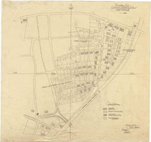 Gsaenger, Gustav; Moosburg (Bayern); Teilbebauungspläne - Moosburg West, Erweiterung des Bebauungsplans vom 17.12.1954 u. 20. Juni u. 31. August 1956 (Lageplan)