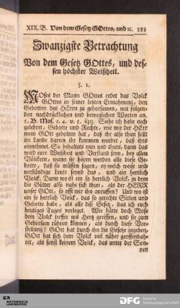 Zwanzigste Betrachtung.